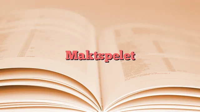 Maktspelet