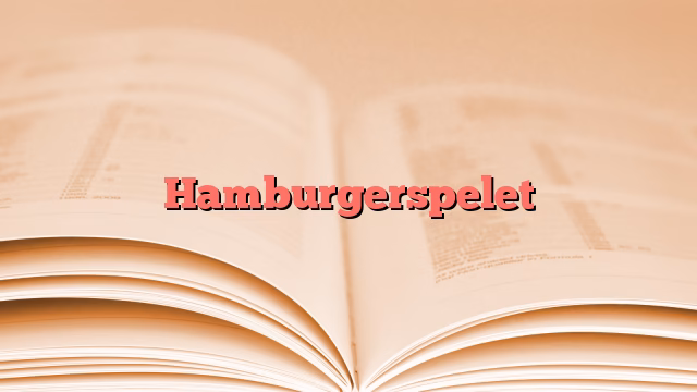 Hamburgerspelet