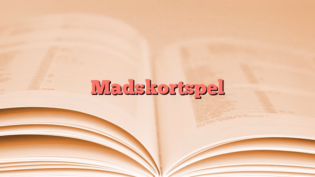 Madskortspel